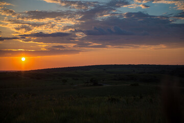 sunset in the mountains