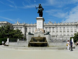 Madrid, Spain, Royal Palace, Philip IV Monument