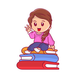 Cute kid back to school clipart