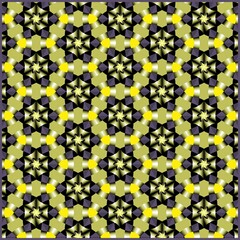 yellow flower abstract design - seamless pattern and tile