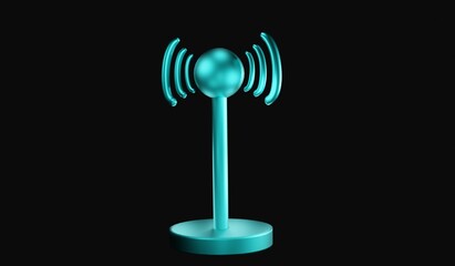 Bright blue WiFi signal