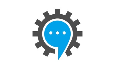 service chat talk logo illustration