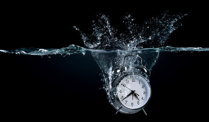 Time concept image . Mixed media