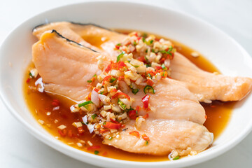 Poached Trout with Yuzu Ponzu Sauce