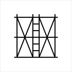 Scaffolding Icon, Scaffold, Staging, Temporary Structure For Workers