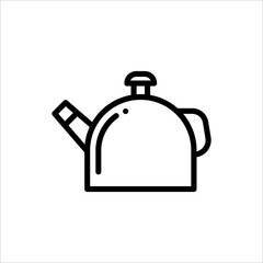 Tea Kettle Icon, Tea Pot, Hot Water Boiling Device