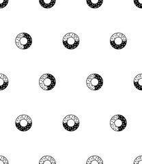 Doughnut Icon Seamless Pattern, Donut Icon, Fried Dough Confection, Dessert Food