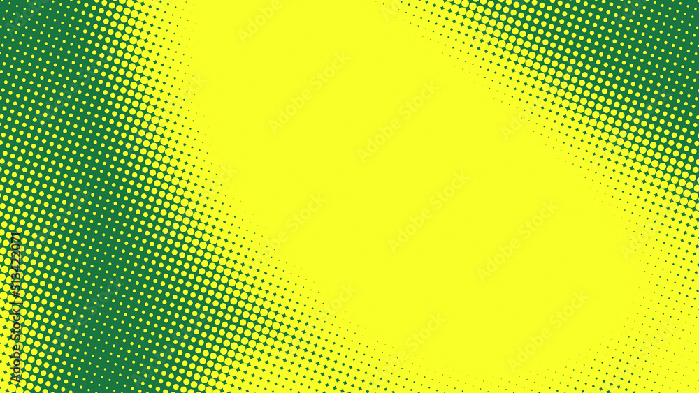 Poster dots halftone yellow green color pattern gradient texture background.