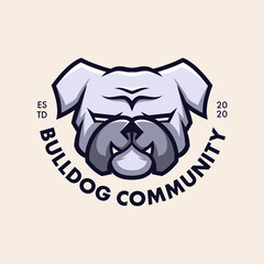Fototapeta premium minimalist simple bulldog logo design
