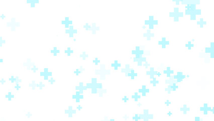 Abstract white blue green colors cross pattern healthcare background.