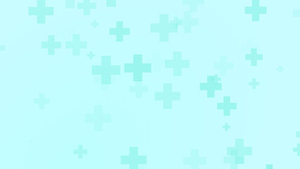 Fototapeta premium Abstract blue green colors cross pattern healthcare background.