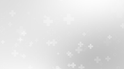 Abstract medical white gray cross pattern background.