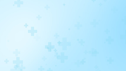 Abstract medical white blue cross pattern background.