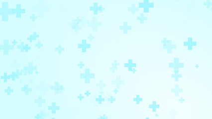 Abstract white blue green colors cross pattern healthcare background.