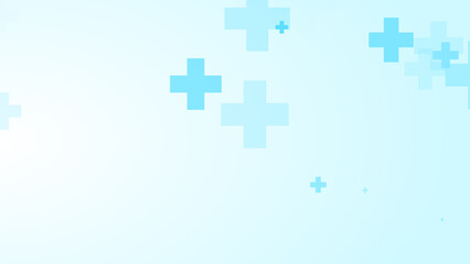Obraz premium Medical white blue cross pattern background.