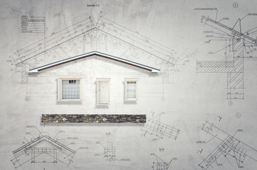 Real estate concept . Mixed media