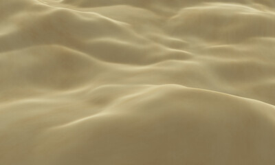 3D brown desert topography. Sand dune.