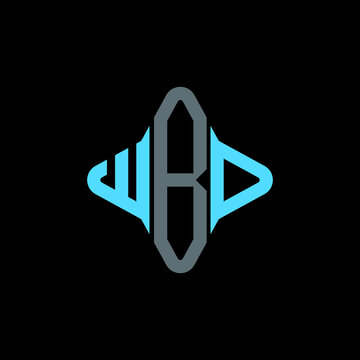 WBD letter logo creative design with vector graphic