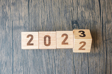 flip 2022 to 2023 block. goal, Resolution, strategy, plan,, motivation, reboot, forecast, change,...