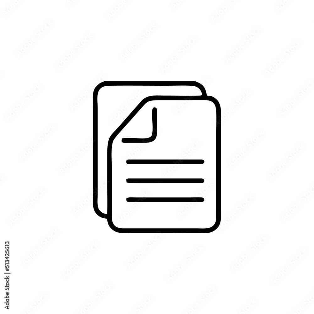 Poster Document icon outline and linear vector