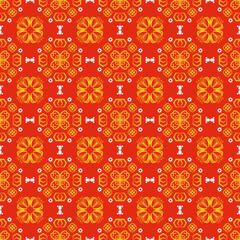 Floral Seamless Pattern Background Garden Nature Damask Aboriginal Art