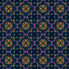 Floral Seamless Pattern Background Garden Nature Damask Aboriginal Art