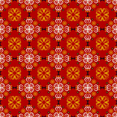 Floral Seamless Pattern Background Garden Nature Damask Aboriginal Art