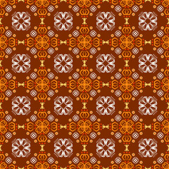 Floral Seamless Pattern Background Garden Nature Damask Aboriginal Art
