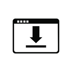 Vector Download file icon - file document symbol - document arrow illustration