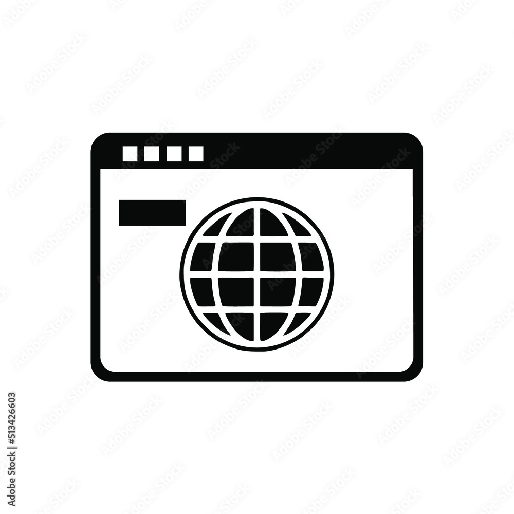 Poster globe icon of web image set