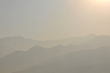 clouds over the mountains