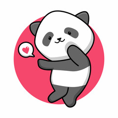 Cute panda cartoon design