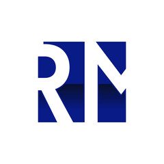 Abstract letter RM logo. This logo icon incorporate with abstract shape in the creative way. Its look like letter R and M.