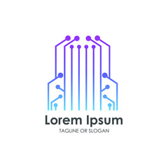 Technology logo design vector