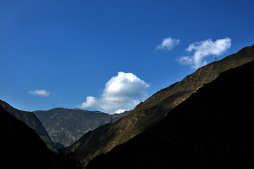 clouds over the mountains