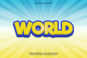 World Text, Editable Text Effect