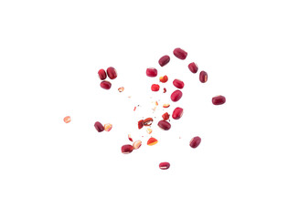 Red beans isolated on a white background
