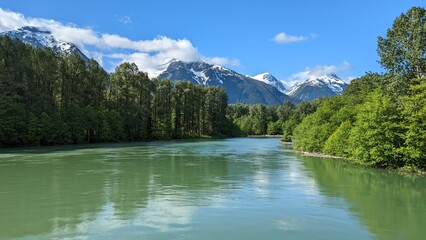 Fototapeta na wymiar Exstew River, Ecstew, British Columbia, Canada