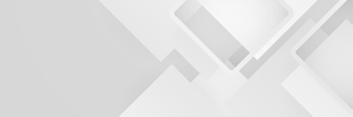 Minimal geometric white light banner background abstract design. Vector abstract graphic design banner pattern background template.