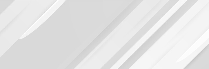 Obraz premium Minimal geometric white light banner background abstract design. Vector abstract graphic design banner pattern background template.
