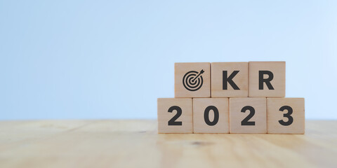 2023 OKR, Objectives, Key and Results. Business target and drive business and performance. Focus on...