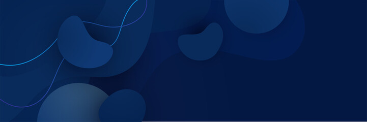 Modern dark blue banner background abstract geometric pattern light. Abstract blue background banner poster with dynamic. technology network Vector illustration.