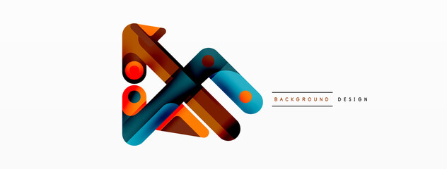 Colorful dynamic stripe composition. Lines geometric creative abstract background for wallpaper, banner or landing