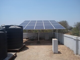 solar panels on a roof