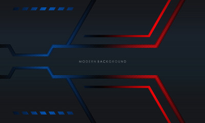 Modern abstract background  blue color with red and blue light