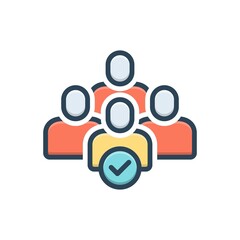 Color illustration icon for adequate
