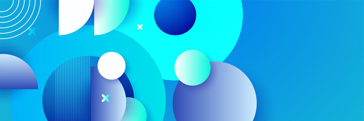 Abstract light blue banner background. Vector abstract graphic design banner pattern presentation background web template.