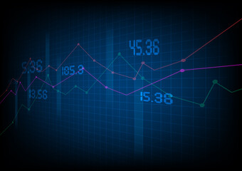 Stock market concept abstract background. Business graph
