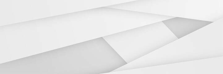 Abstract white grey hi-tech polygonal corporate banner background
