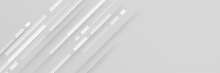 Obraz premium Abstract white grey hi-tech polygonal corporate banner background